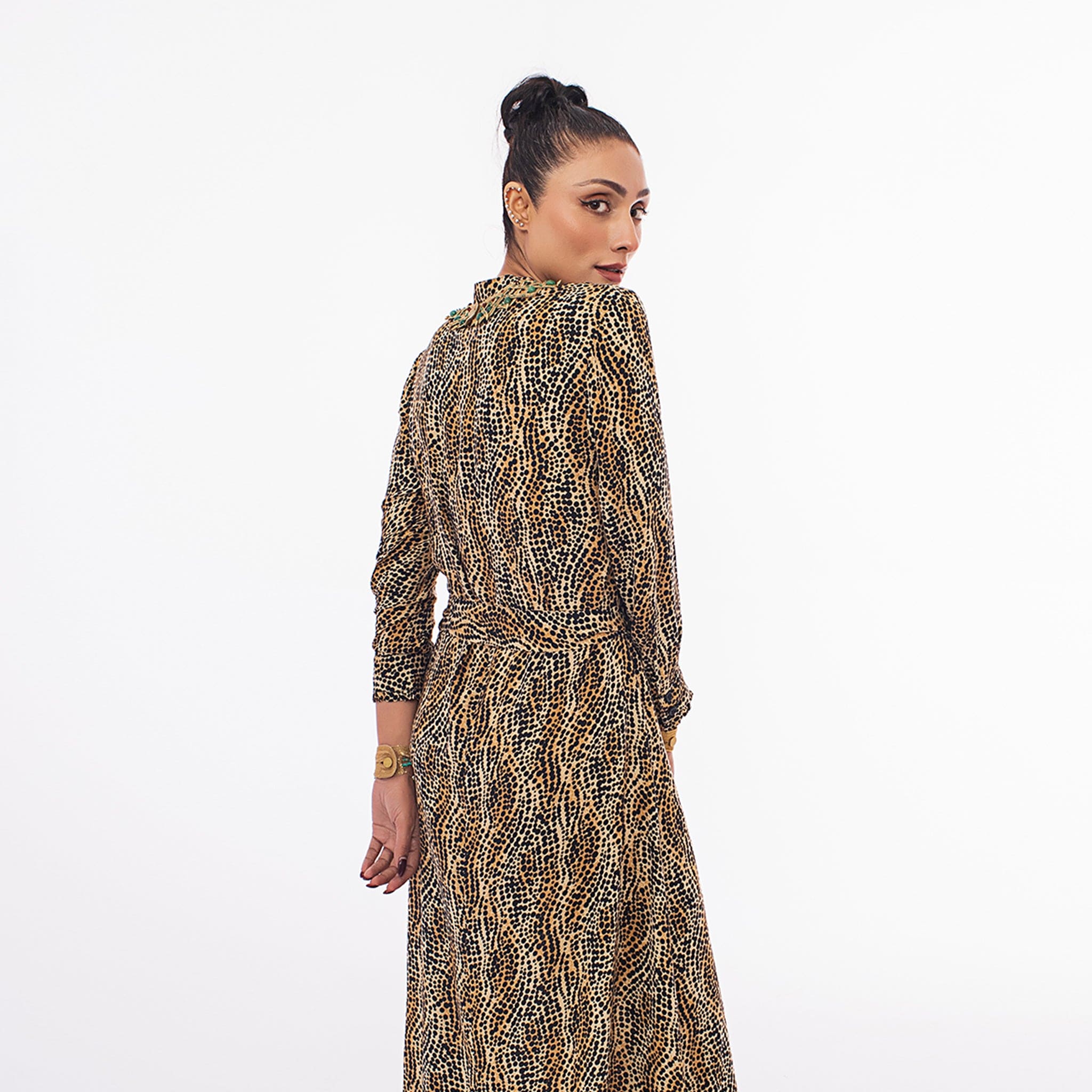 Leopard Print Maxi Dress Deen Keenu