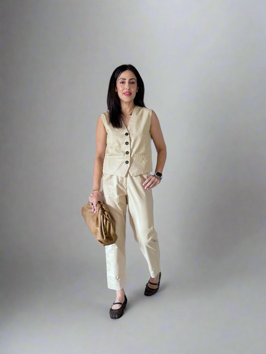 Khaki Vest and Pant